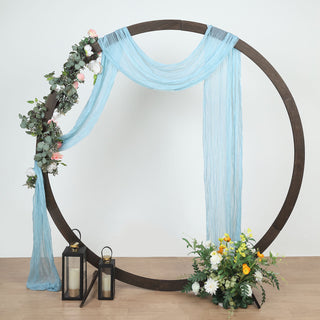 20ft Blue Gauze Cheesecloth Fabric Wedding Arch Drapery