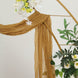 20ft Gold Gauze Cheesecloth Fabric Wedding Arch Drapery, Window Scarf Valance, Boho Decor