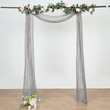 20ft Gray Gauze Cheesecloth Fabric Wedding Arch Drapery, Window Scarf Valance, Boho Decor