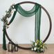 20ft Hunter Emerald Green Gauze Cheesecloth Fabric Wedding Arch Drapery, Window Scarf Valance