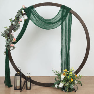 20ft Hunter Emerald Green Gauze Cheesecloth Fabric Wedding Arch Drapery