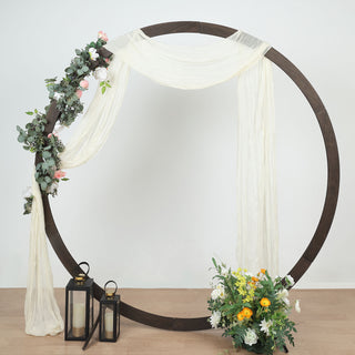 Elegant Ivory Gauze Cheesecloth Fabric Wedding Arch Drapery
