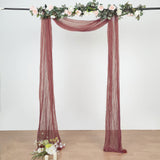 20ft Mauve Cinnamon Rose Gauze Cheesecloth Fabric Wedding Arch Drapery, Window Scarf Valance