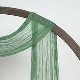 20ft Green Gauze Cheesecloth Fabric Wedding Arch Drapery, Window Scarf Valance, Boho Decor#whtbkgd