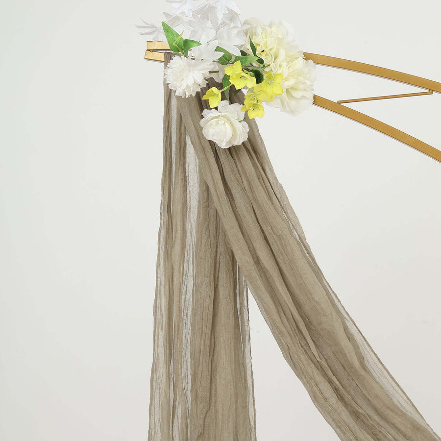 20ft Natural Gauze Cheesecloth Fabric Wedding Arch Drapery, Window Scarf Valance, Boho Decor