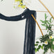 20ft Navy Blue Gauze Cheesecloth Fabric Wedding Arch Drapery, Window Scarf Valance, Boho Decor