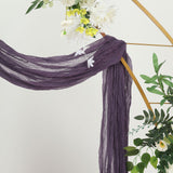 20ft Purple Gauze Cheesecloth Fabric Wedding Arch Drapery, Window Scarf Valance, Boho Decor