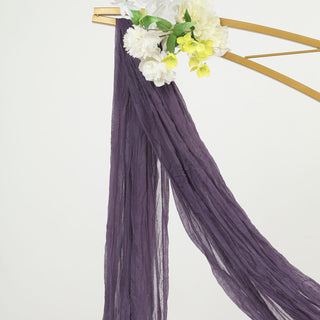 Create a Romantic Ambiance with Purple Gauze Cheesecloth Drapery