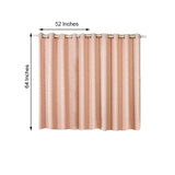 Blush Embossed Thermal Blackout Curtain Panels, 52inch x 64inch With Chrome Grommet Window Treatment