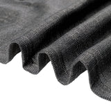 Handmade Charcoal Gray Faux Linen Curtains 52inch x 108inch Curtain Panels With Chrome Grommets