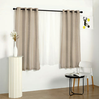 Exceptional Quality and Craftsmanship in Beige Faux Linen Curtains