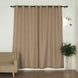 Handmade Taupe Faux Linen Curtains 52inch x 108inch Curtain Panels With Chrome Grommets