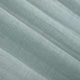 Handmade Dusty Blue Faux Linen Curtains 52inch x 108inch , Curtain Panels With Chrome Grommets