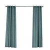 2 Pack | Handmade Blue Faux Linen Curtains 52inch x 108inch Curtain Panels With Chrome Grommets