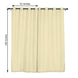 2 Pack | Handmade Ivory Faux Linen Curtains 52inch x 108inch Curtain Panels With Chrome Grommets