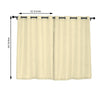 2 Pack | Handmade Ivory Faux Linen Curtains 52x64inches Curtain Panels With Chrome Grommets