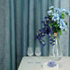 2 Pack | Handmade Blue Faux Linen Curtains 52x64inch Curtain Panels With Chrome Grommets