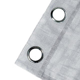  Silver Faux Linen Curtains, Semi Sheer Curtain Panels with Chrome Grommet