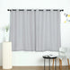 2 Pack | Handmade Silver Faux Linen Curtains 52x64inch Curtain Panels With Chrome Grommets