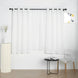 2 Pack | Handmade White Faux Linen Curtains 52x64inch Curtain Panels With Chrome Grommets