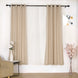 2 Pack | Handmade Beige Faux Linen Curtains 52x84inch Curtain Panels With Chrome Grommets