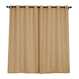 2 Pack | Handmade Natural Faux Linen Curtains 52x84inch Curtain Panels With Chrome Grommets