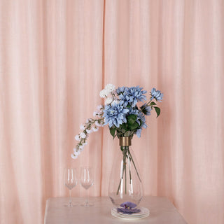 Create a Soft and Fresh Atmosphere with Handmade Blush Faux Linen Curtains