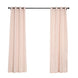 Handmade Blush/Rose Gold Faux Linen Curtains 52inch x 108inch Curtain Panels With Chrome Grommets