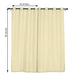 2 Pack | Handmade Ivory Faux Linen Curtains 52x96Inch  Curtain Panels With Chrome Grommets