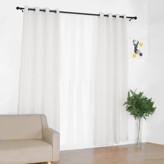 Elegant White Faux Linen Curtains for a Timeless Look