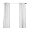 2 Pack | Handmade White Faux Linen Curtains 52x96inch Curtain Panels With Chrome Grommets