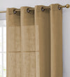 2 Pack | Handmade Natural Faux Linen Curtains 52inch x 108inch Curtain Panels With Chrome Grommets