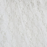 2 Pack | 5ftx10ft Ivory Fire Retardant Floral Lace Sheer Curtains With Rod Pockets#whtbkgd