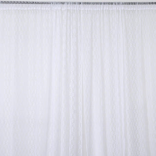 Create an Ethereal Atmosphere with White Fire Retardant Floral Lace Curtains