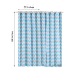 White/Baby Blue Chevron Design Thermal Blackout Curtains With Chrome Grommet Window Treatment Panels