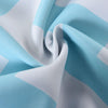 White/Baby Blue Chevron Design Thermal Blackout Curtains With Chrome Window Treatment Panels#whtbkgd