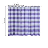 2 Pack | White/Lavender Lilac Cabana Stripe Thermal Blackout Curtains