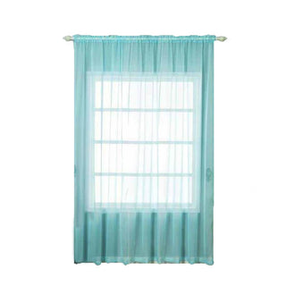 Enhance Your Event Decor with Baby Blue Organza Grommet Sheer Curtains