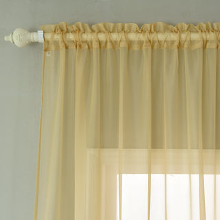 Enhance Your Space with Champagne Sheer Organza Curtains