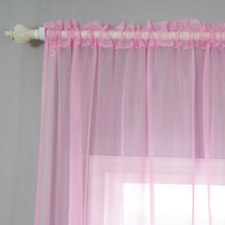 Add a Pop of Color with Pink Sheer Organza Curtains