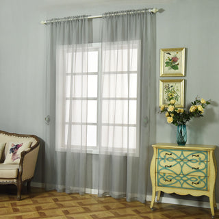 Elegant Silver Sheer Organza Curtains for a Touch of Graceful Simplicity