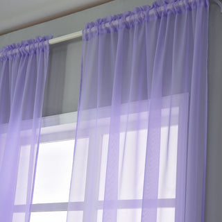 Transform Your Space with Lilac Sheer Organza Curtains