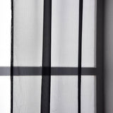 2 Pack | Black Organza Grommet Sheer Curtains Panels - 52x84inch