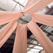 10ftx30ft Blush/Rose Gold Sheer Ceiling Drape Curtain Panels Fire Retardant Fabric