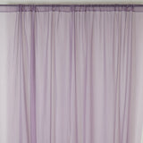 Violet Amethyst Fire Retardant Sheer Organza Premium Curtain Panel Backdrops With Rod Pockets - 10ft