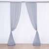 Dusty Blue Fire Retardant Sheer Organza Premium Curtain Panel Backdrops With Rod Pockets - 10ftx10ft