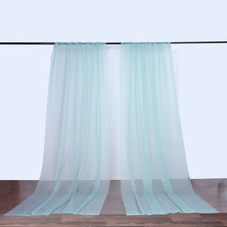 Dusty Sage Green Inherently Flame Resistant Sheer Curtain Panels