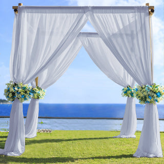 Elevate Your Décor with the 5ftx14ft Premium Dusty Blue Chiffon Curtain Panel