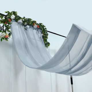 Create an Ethereal Atmosphere with the Dusty Blue Chiffon Curtain Panel