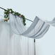 5ftx14ft Premium Dusty Blue Chiffon Curtain Panel, Backdrop Ceiling Drapery With Rod Pocket